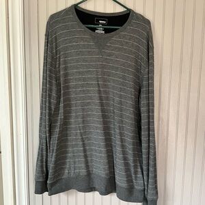 Men’s Gray Striped Long Sleeve Shirt. Sonoma XXL. Soft. Lightweight.  Layer it.